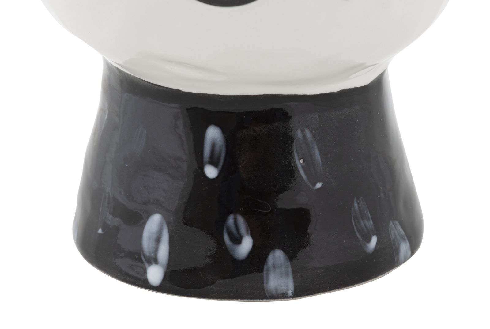 Dekoratívna váza Pot Face Mauro Ferrettti, čierna/biela