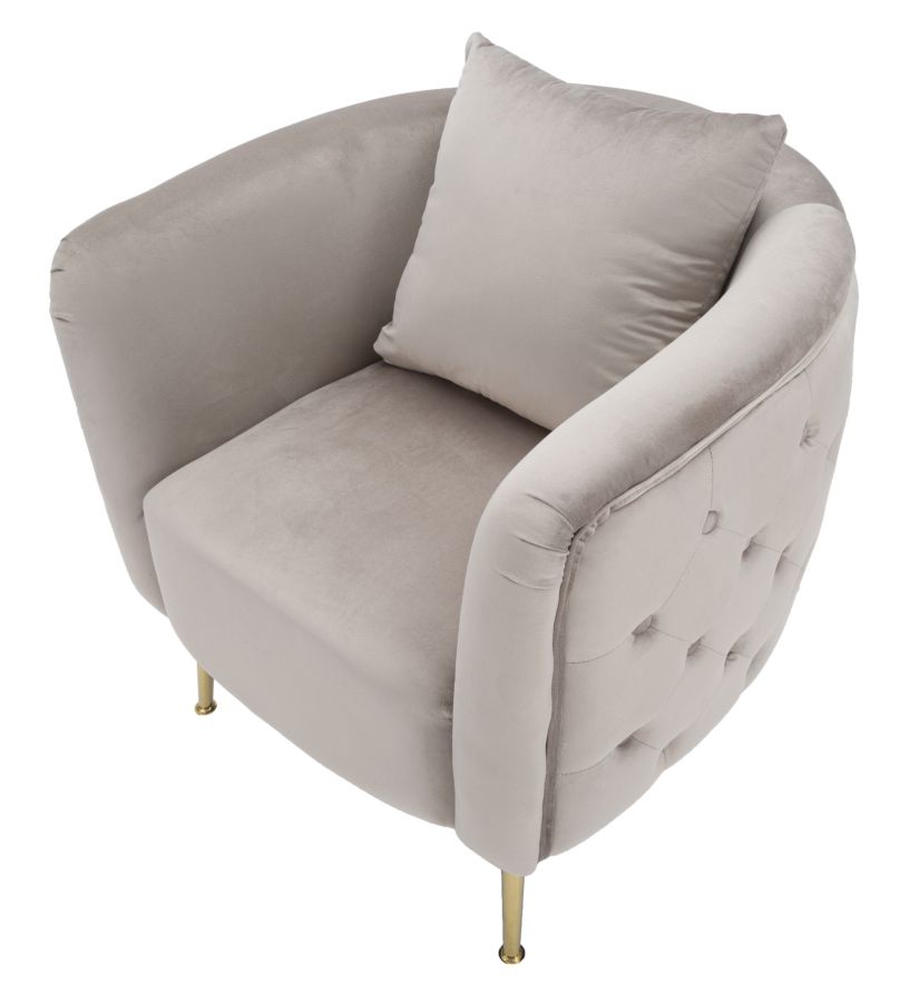 Kreslo Poltrona Bucarest Grigia Mauro Ferretti 76×74×73 cm