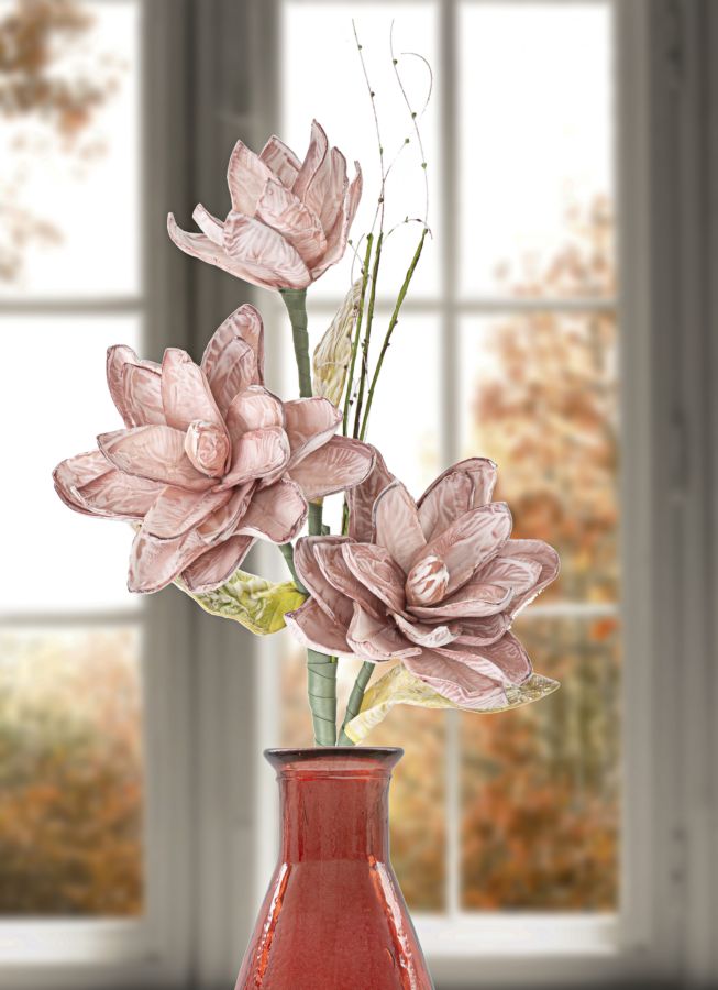 Dekoratívny doplnok Magnolia Rosa Mauro Ferretti Ø 30×90 MIN 10 cm