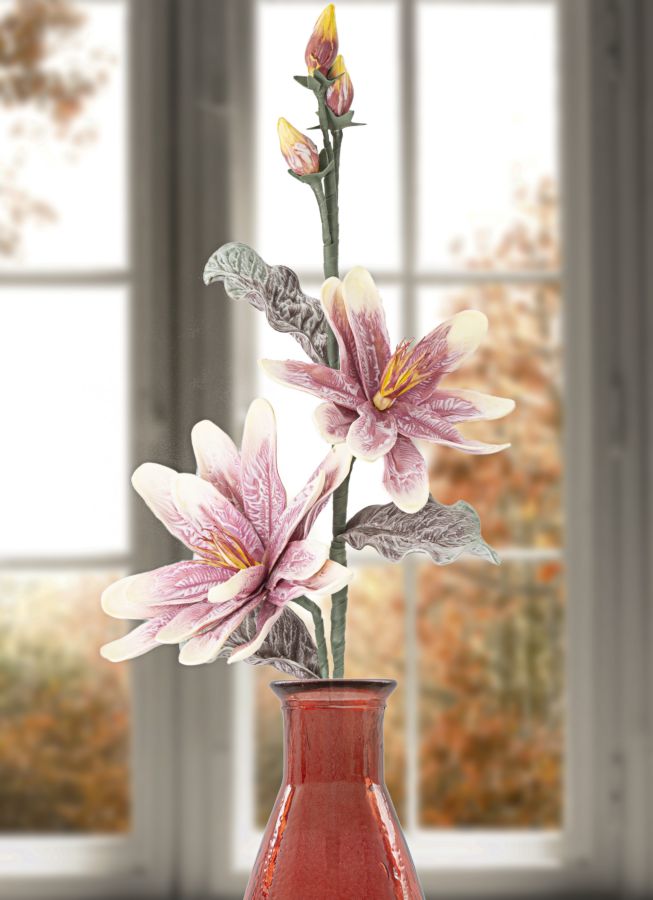 Dekoratívny doplnok Magnolia Purple Mauro Ferretti Ø 25×98 MIN 12 cm