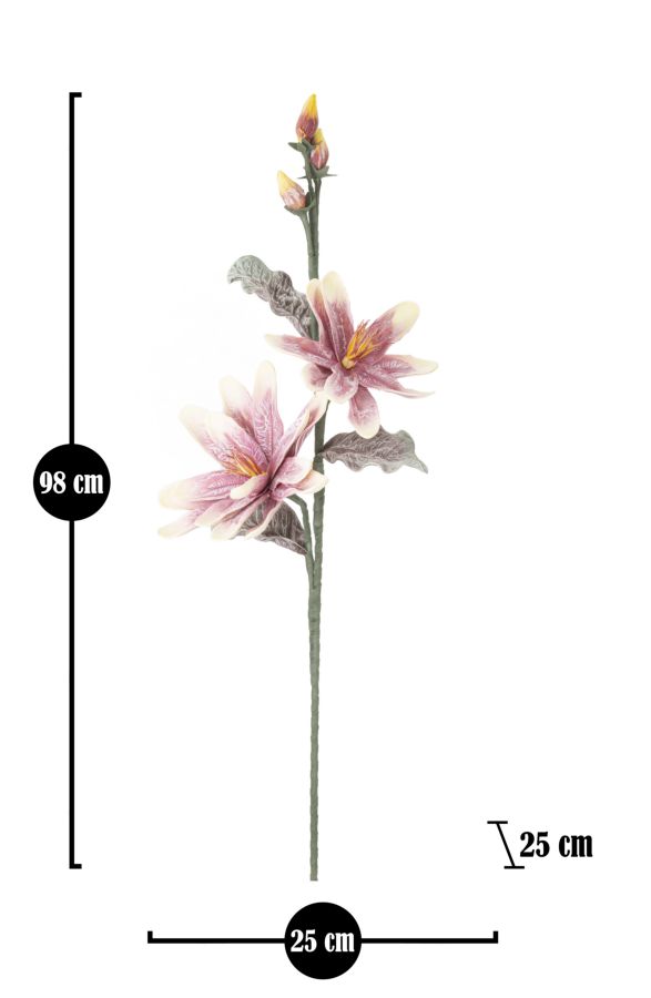 Dekoratívny doplnok Magnolia Purple Mauro Ferretti Ø 25×98 MIN 12 cm