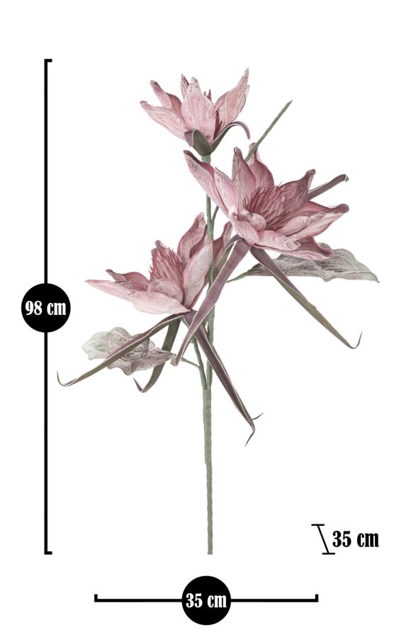 Dekoratívny doplnok Epiphy Hum Rosa Mauro Ferretti Ø 35×98 MIN 8 cm