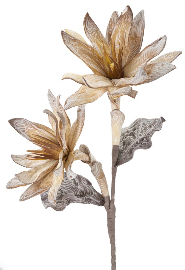 Dekoratívny doplnok Glsang Flower Giallo Mauro Ferretti Ø 28×88 MIN 12 cm