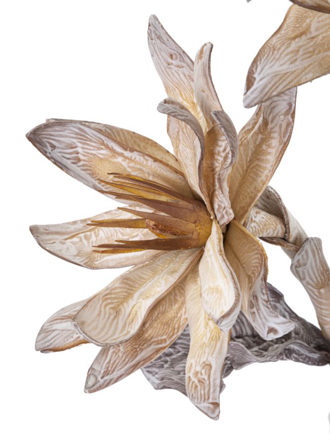 Dekoratívny doplnok Glsang Flower Giallo Mauro Ferretti Ø 28×88 MIN 12 cm