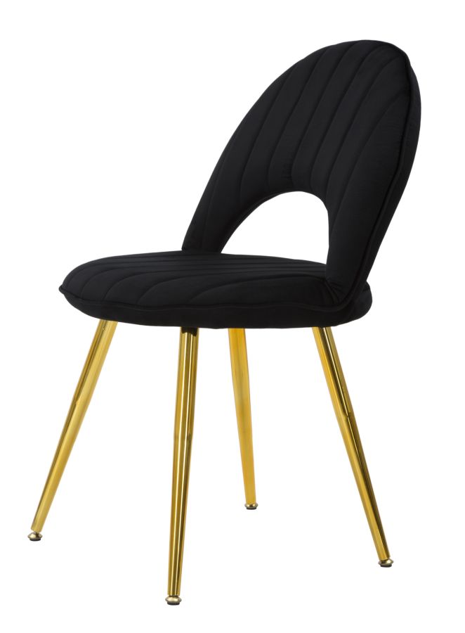 Stolička Sedia Flex Nera Mauro Ferretti 52×48×78 SET 2PZ cm