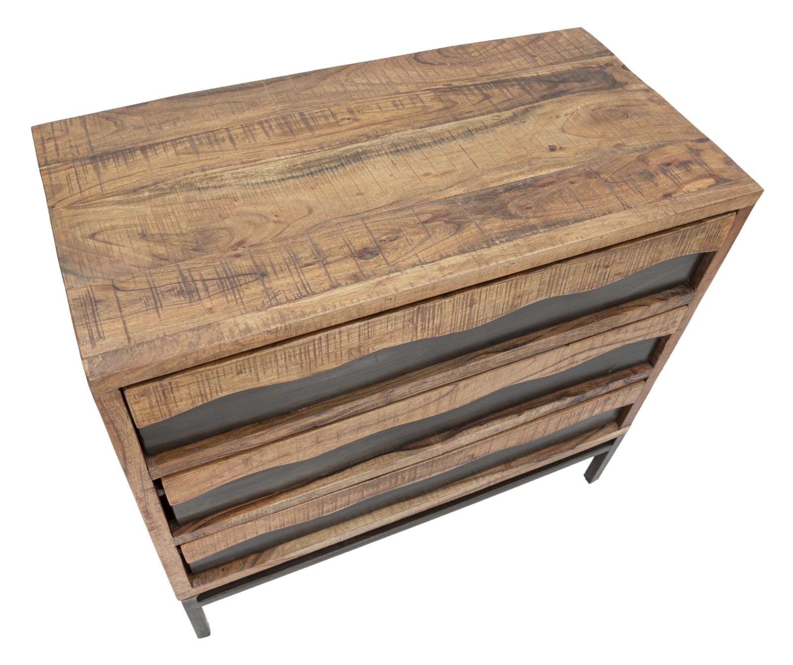 Dizajnová komoda Como' Yellowstone, drevo/čierna