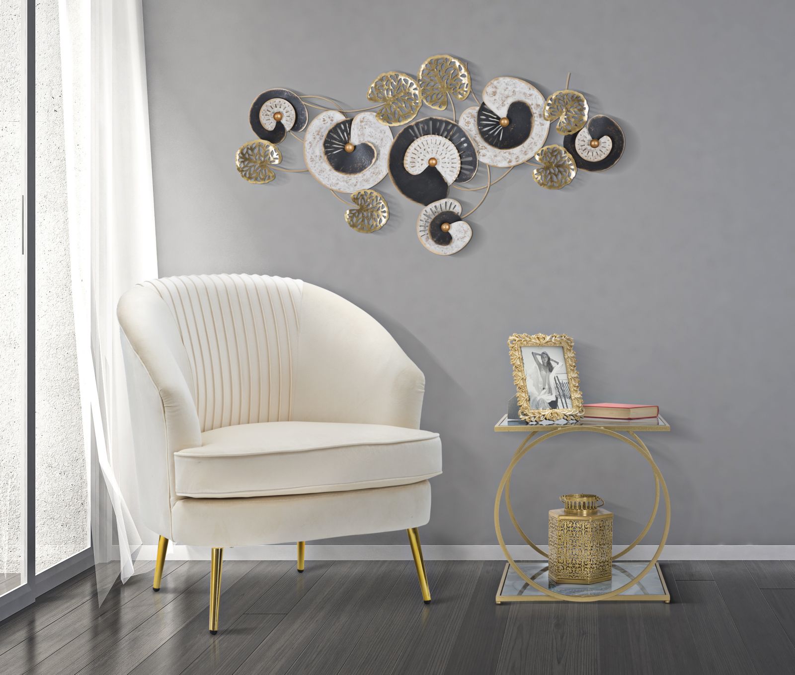 Dekoratívny doplnok Tavolinetto Glam Level Mauro Ferretti 52,5×50×51 cm