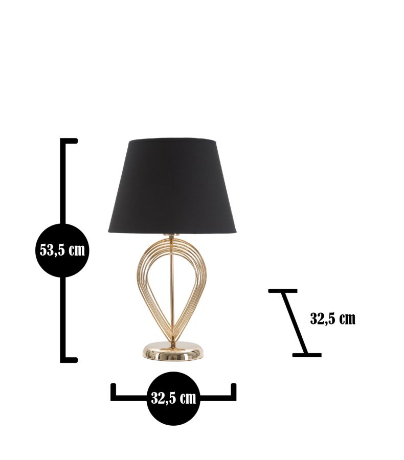 Stolová lampa Maxt Mauro Ferretti, čierna/zlatá