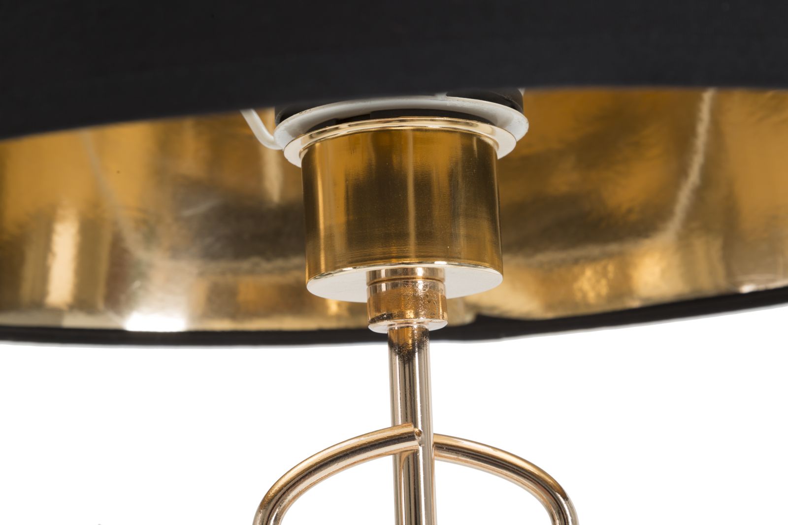 Stolová lampa Mauro Ferretti, čierna/zlatá