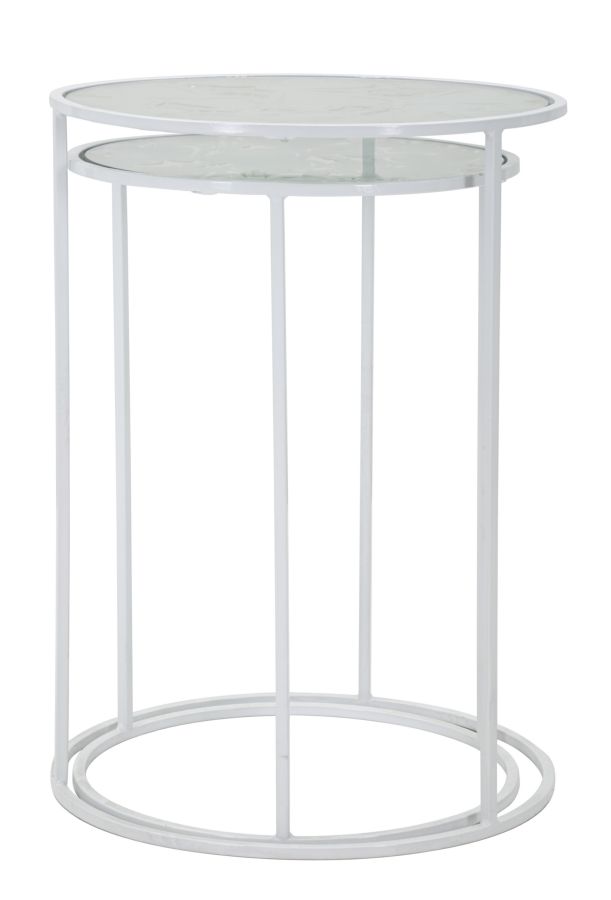 Dekoratívny doplnok Tavolinetti White Harts Mauro Ferretti Ø 43×60-38×55 cm