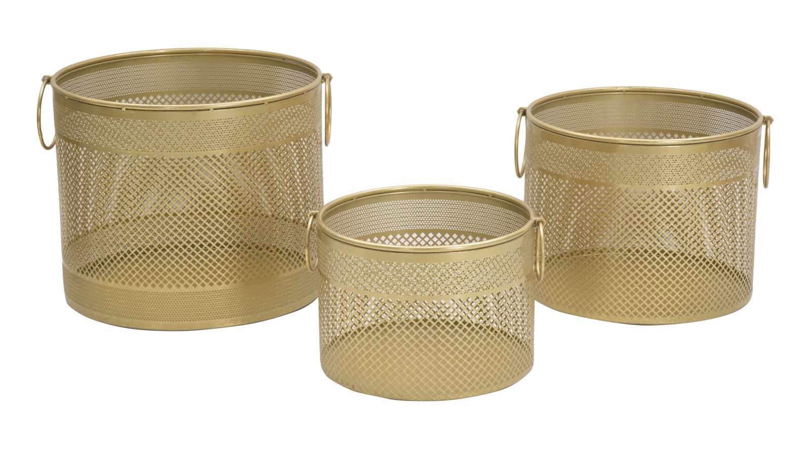 Dekoratívne vázy 3ks P Cage Tris Mauro Ferretti, zlaté