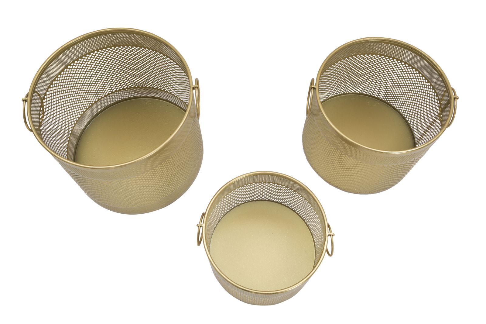 Dekoratívne vázy 3ks P Cage Tris Mauro Ferretti, zlaté