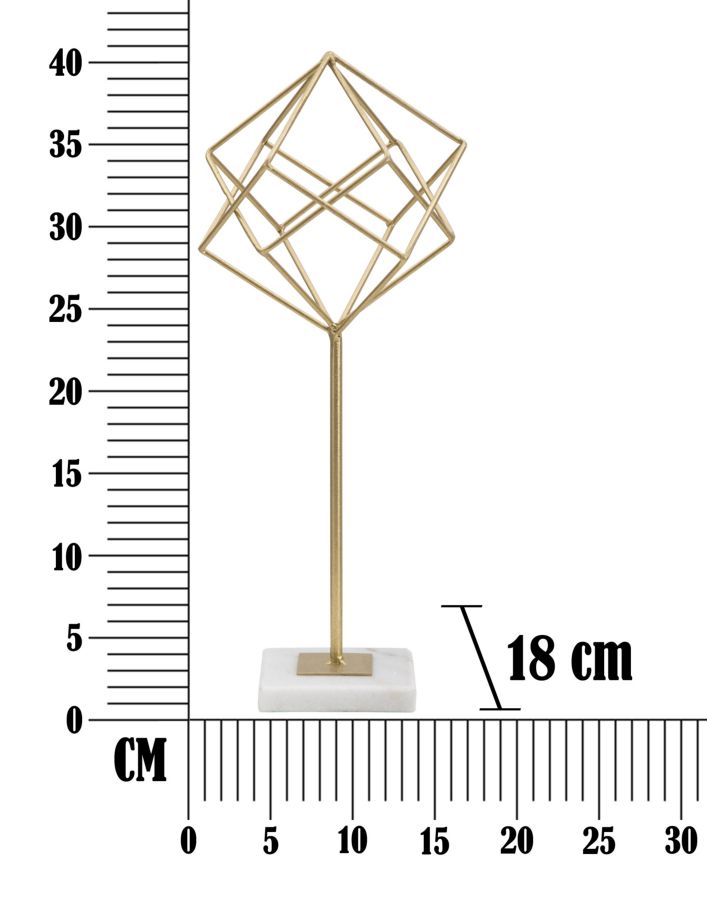 Dekoratívna socha Cube Mauro Ferretti, zlatá