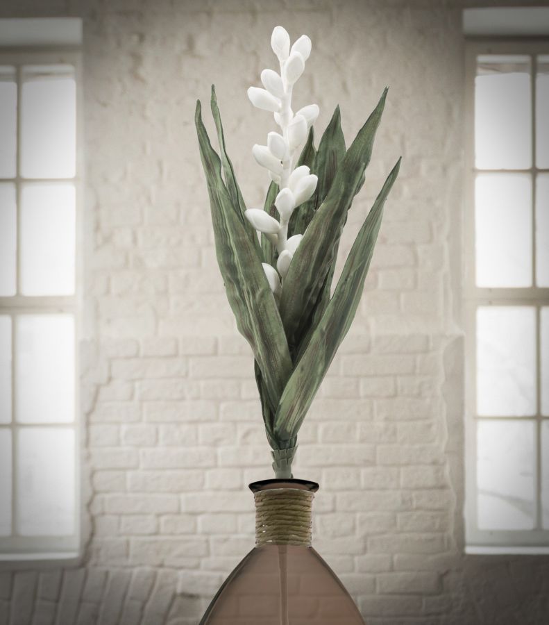 Dekoratívny doplnok Aloe Flower Bianco Mauro Ferretti Ø 23×93 MIN 10 cm
