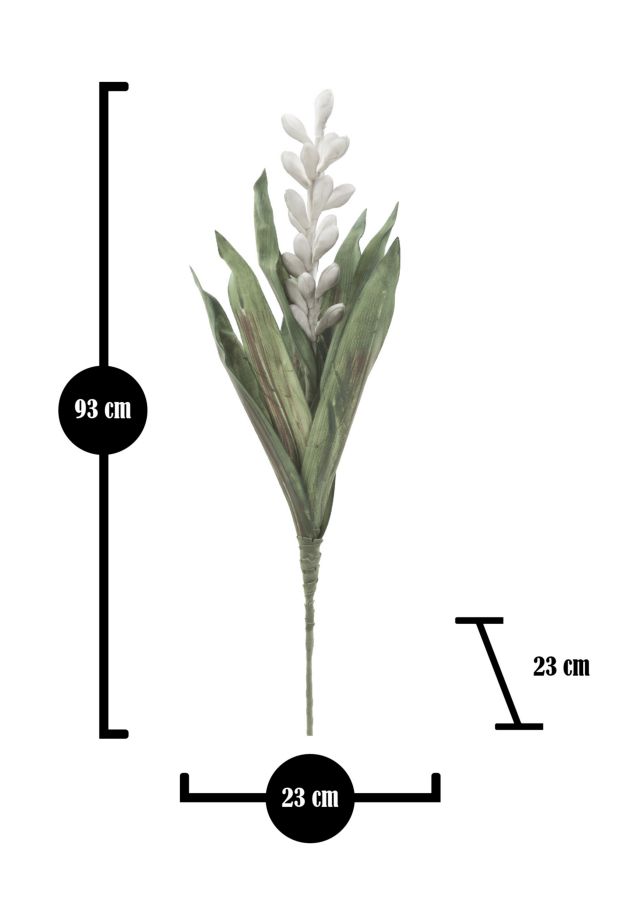 Dekoratívny doplnok Aloe Flower Grigio Mauro Ferretti Ø 23×93 MIN 10 cm