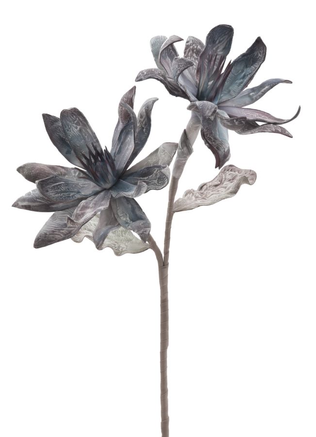 Dekoratívny doplnok Glsang Flower Blu Mauro Ferretti Ø 28×88 MIN 12 cm