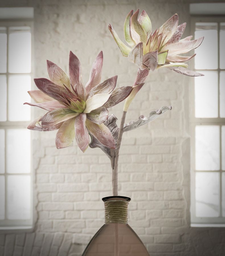 Dekoratívny doplnok Glsang Flower Verde Mauro Ferretti Ø 28×88 MIN 12 cm