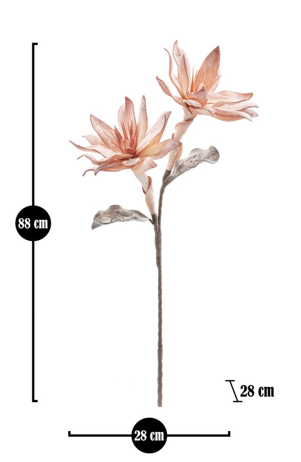 Dekoratívny doplnok Glsang Flower Arancione Mauro Ferretti Ø 28×88 MIN 12 cm
