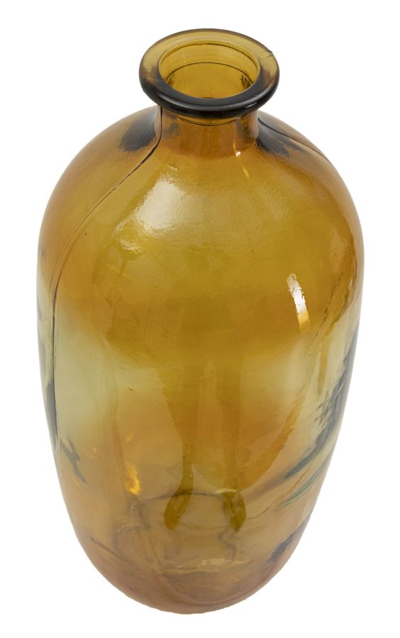 Dekoratívna váza Botella Napoles Riciclato Mauro Ferretti, žltá