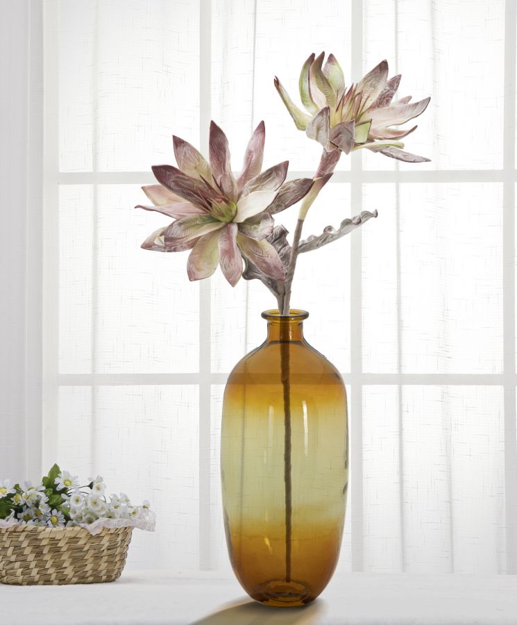 Dekoratívna váza Botella Napoles Riciclato Mauro Ferretti, žltá