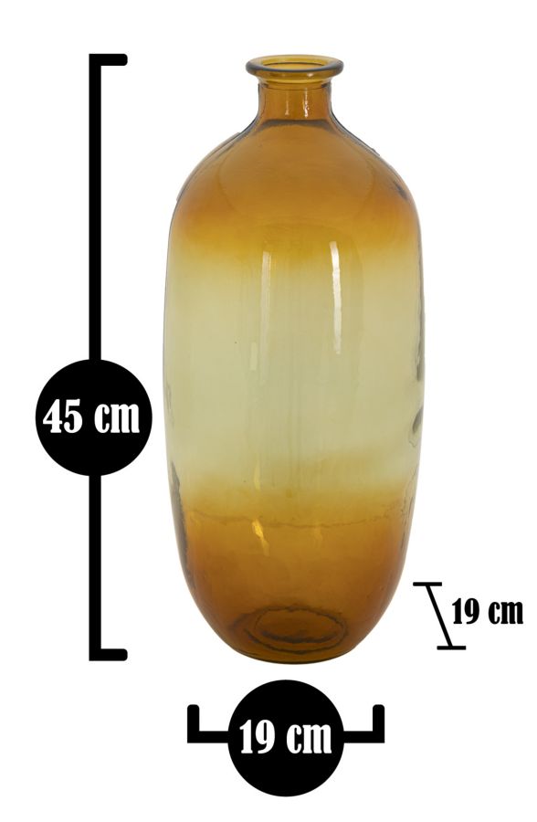 Dekoratívna váza Botella Napoles Riciclato Mauro Ferretti, žltá