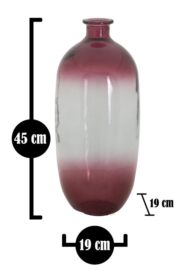 Dekoratívna váza Botella Napoles Riciclato Mauro Ferretti, ružová