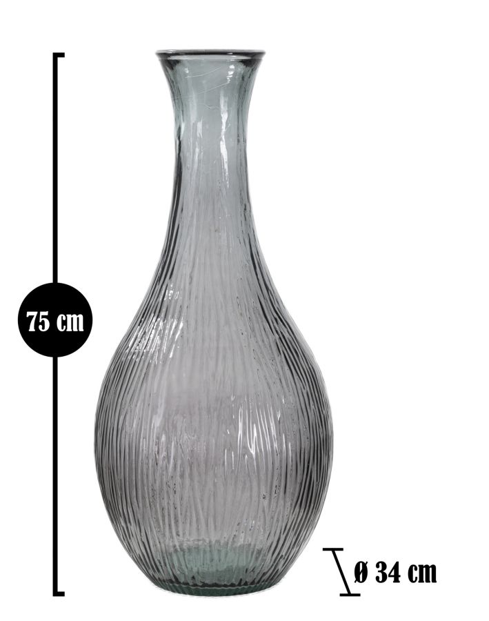 Dekoratívna váza Jarron Arabe Low Mauro Ferretti, sivá