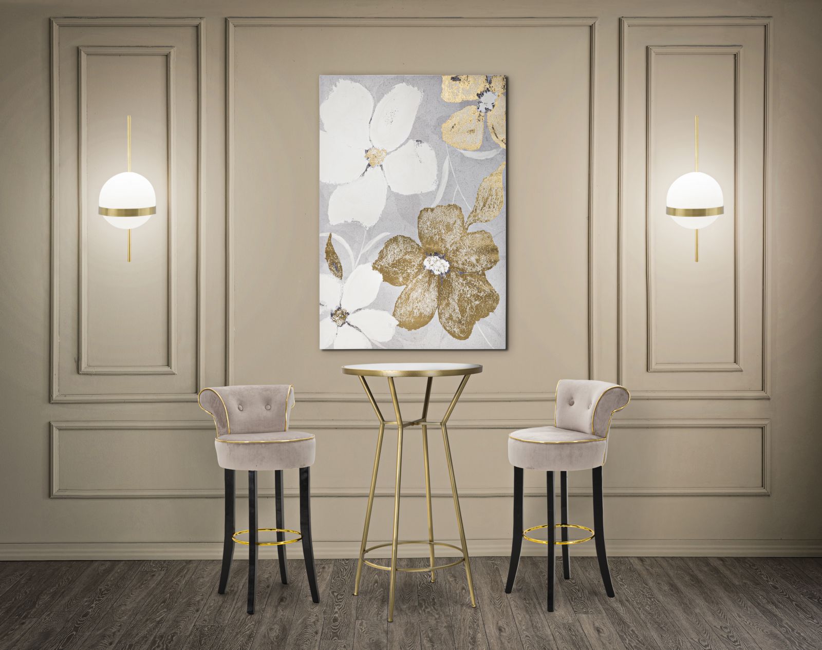 Dekoratívny doplnok Stampa Dipinta Flowery Mauro Ferretti 80×3×120 cm
