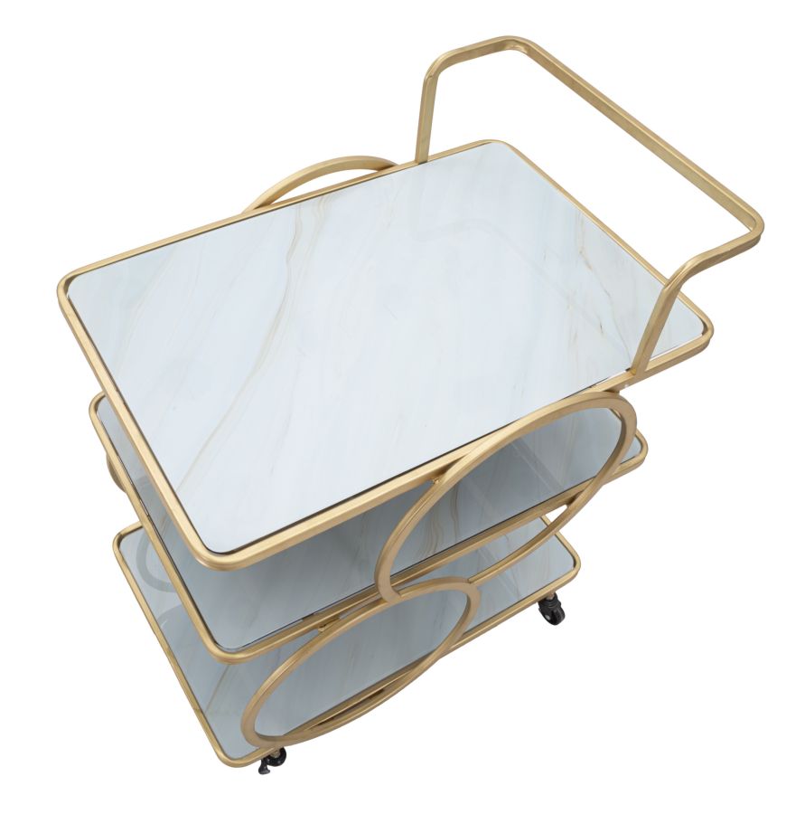 Dekoratívny doplnok Carrello Marble Glass Mauro Ferretti 64×46×79 cm