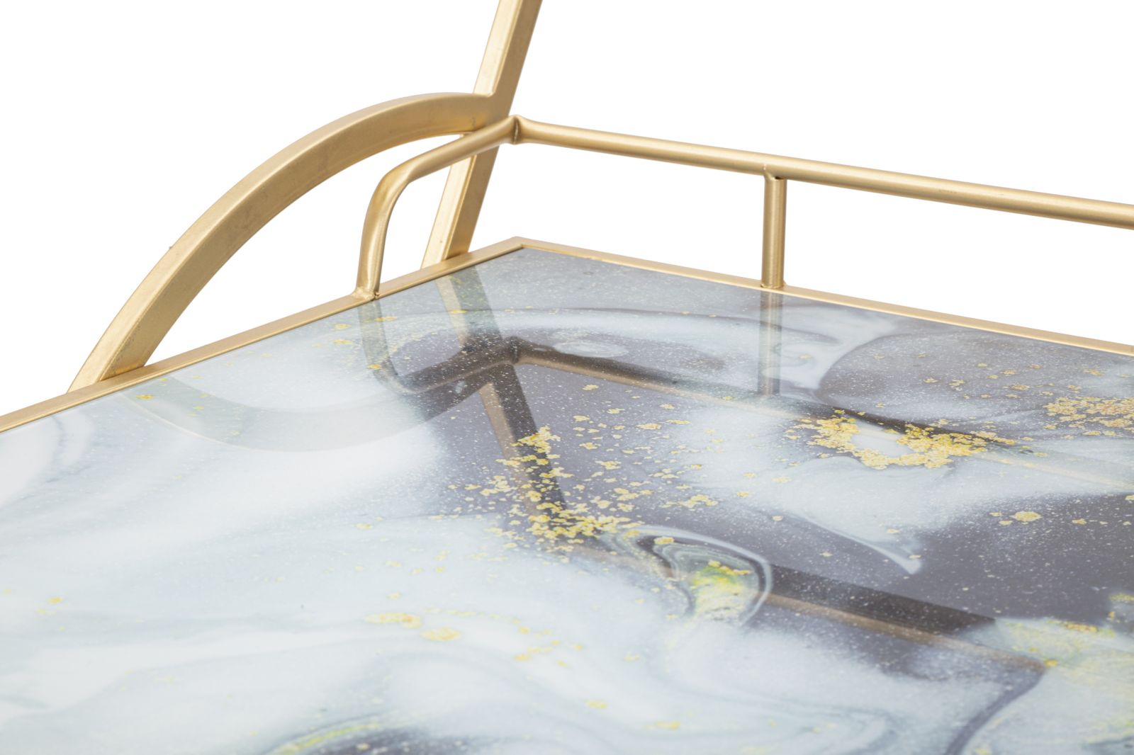 Dekoratívny doplnok Carrello Marble Glass Mauro Ferretti 71×45,5×84,5 cm