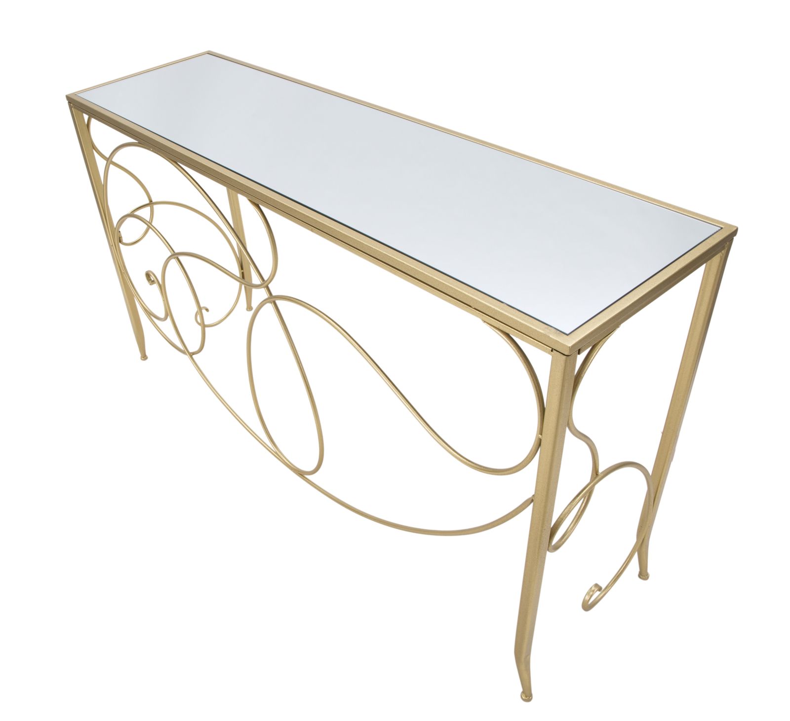 Dekoratívny stolík Console Art Mauro Ferretti, zlatý/biely