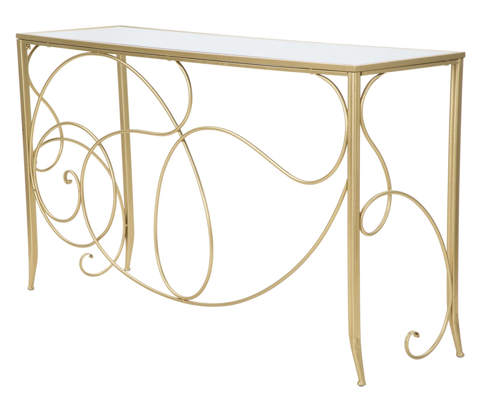 Dekoratívny stolík Console Art Mauro Ferretti, zlatý/biely