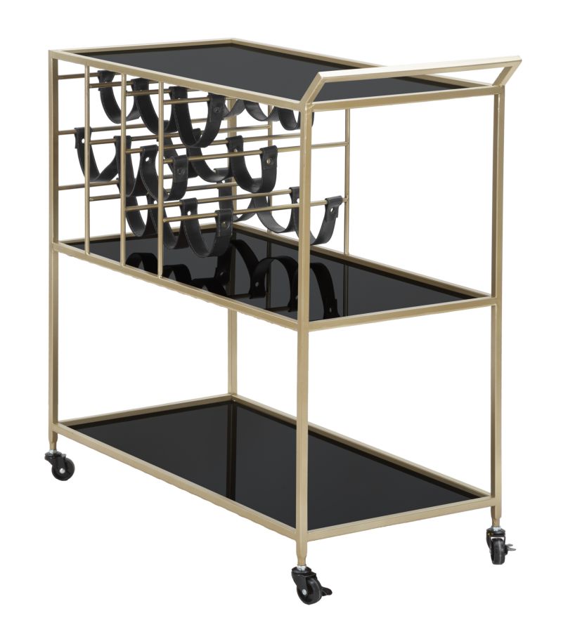 Dekoratívny doplnok Carrello Black String Mauro Ferretti 79×39,5×82 cm