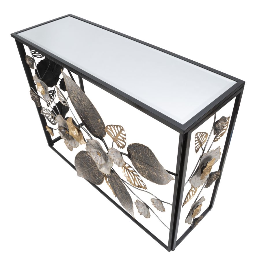 Dekoratívny stolík Console Glam Dark Mauro Ferretti, čierny