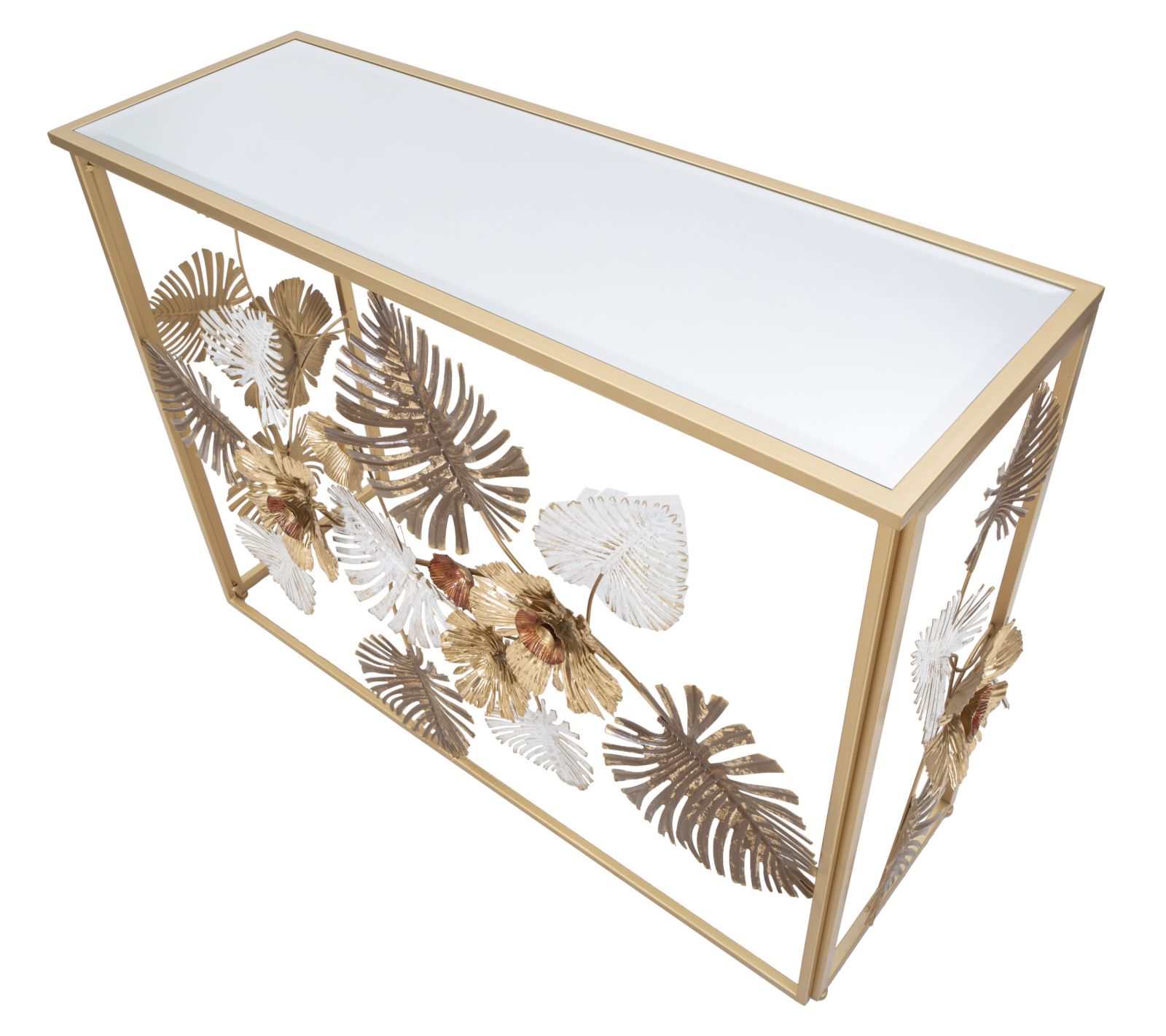 Dekoratívny stolík Console Glam Floris Mauro Ferretti, zlatý