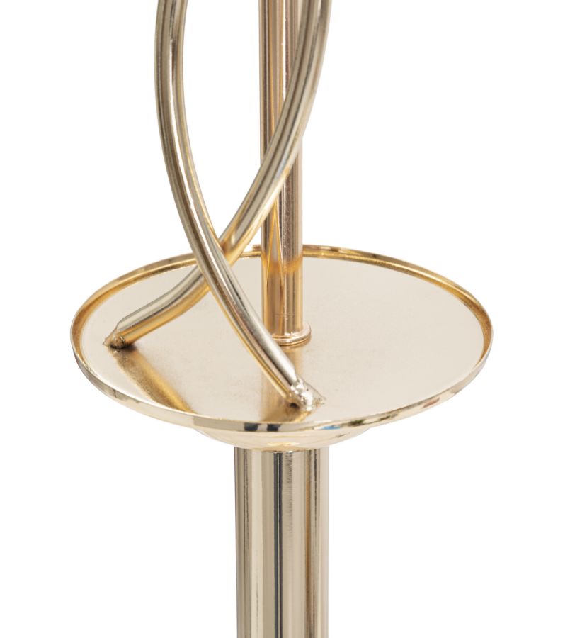 Stojanová lampa Leaves Mauro Ferretti, čierna/zlatá