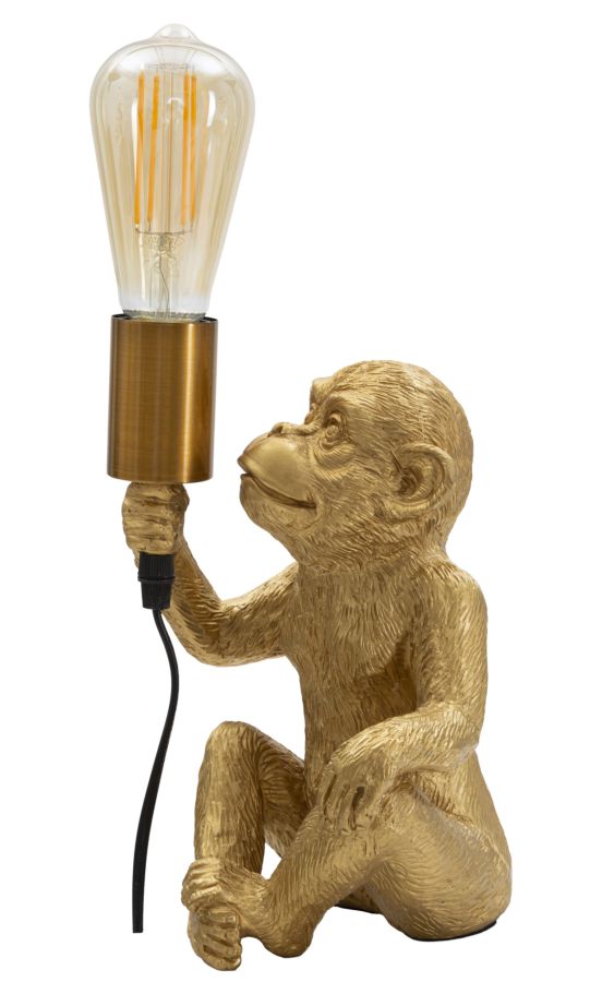 Stolová lampa Monkey Mauro Ferretti, zlatá