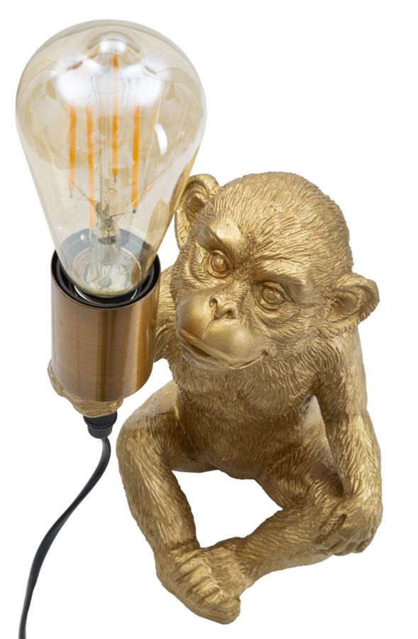 Stolová lampa Monkey Mauro Ferretti, zlatá