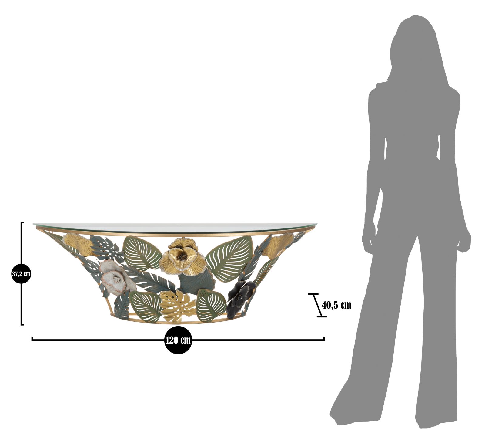 Dekoratívny stôl Console Sospesa Amaz Mauro Ferretti, zlatý