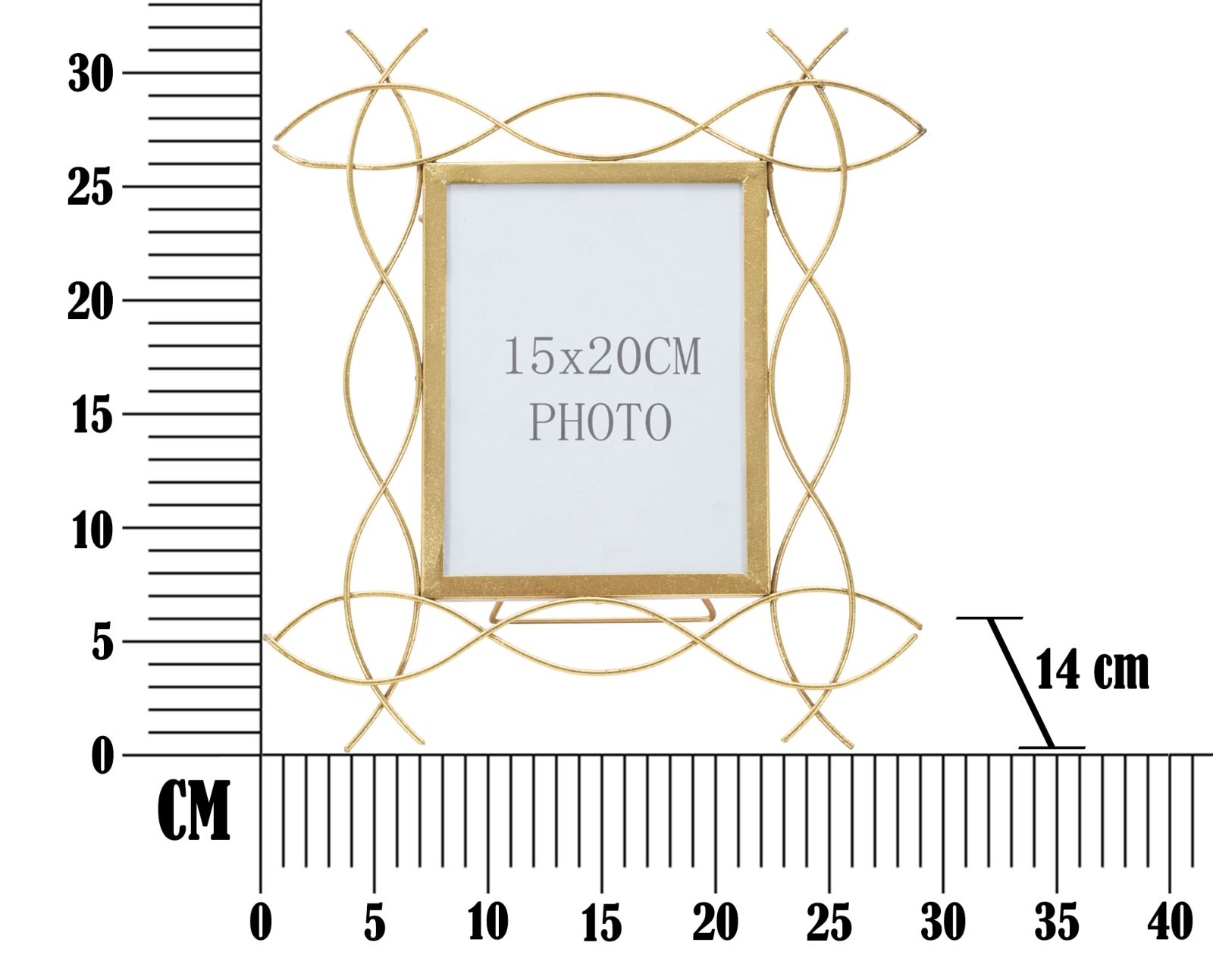 Fotorám Cornice Iron Glam, zlatý