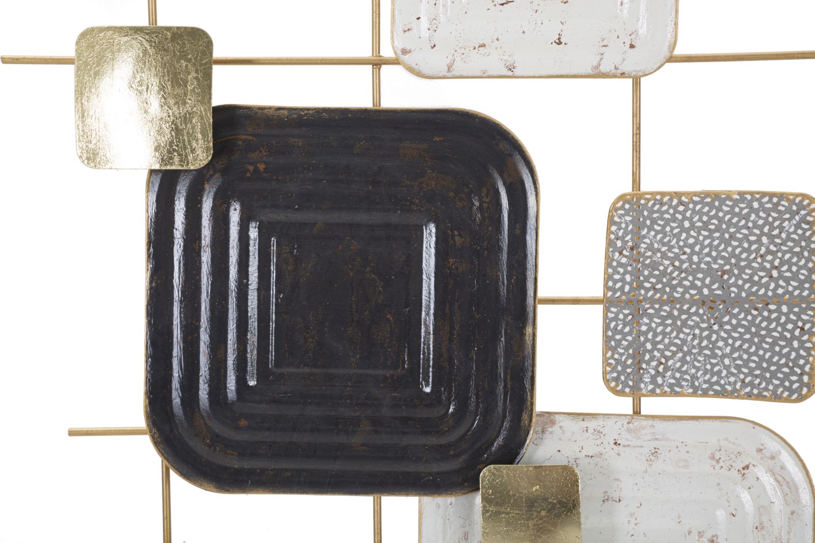 Dekoratívny panel Cubes Mauro Ferretti, zlatý/biely/čierny