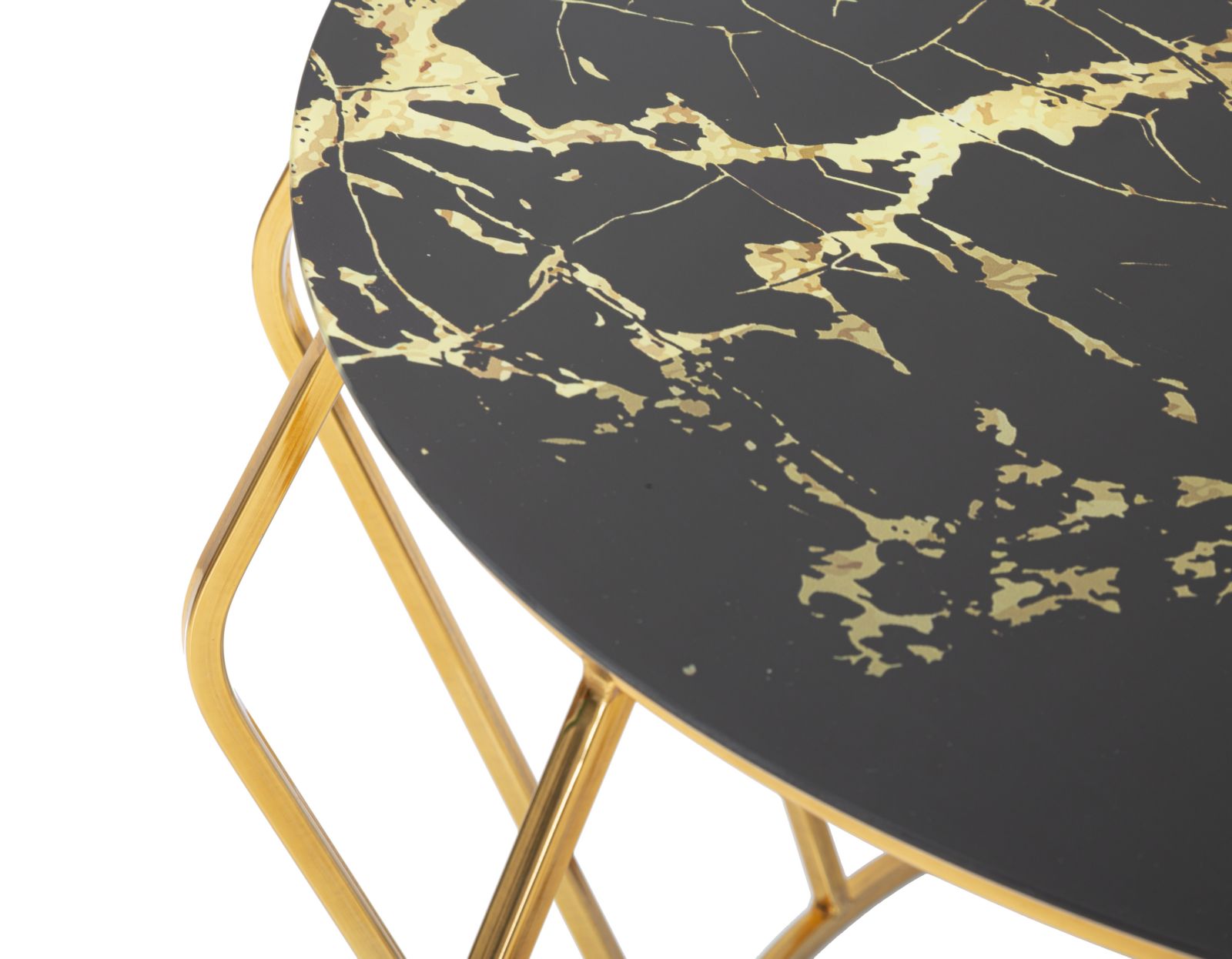 Konferenčný stolík Tavolinetto Caffe' Histor Mauro Ferretti, biely mramor/zlatý