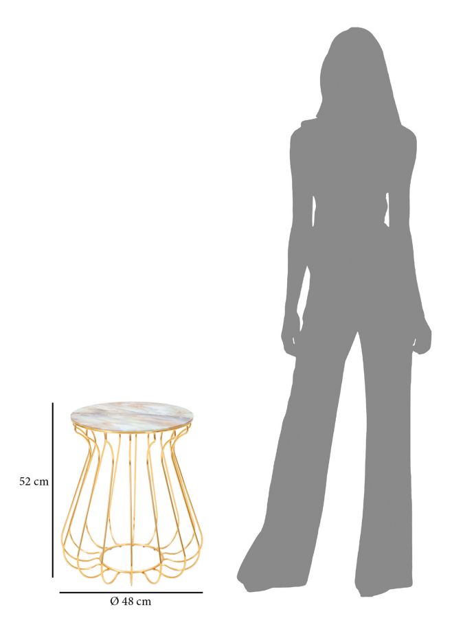 Dekoratívny doplnok Tavolinetto Lale Mauro Ferretti Ø 48×52 cm