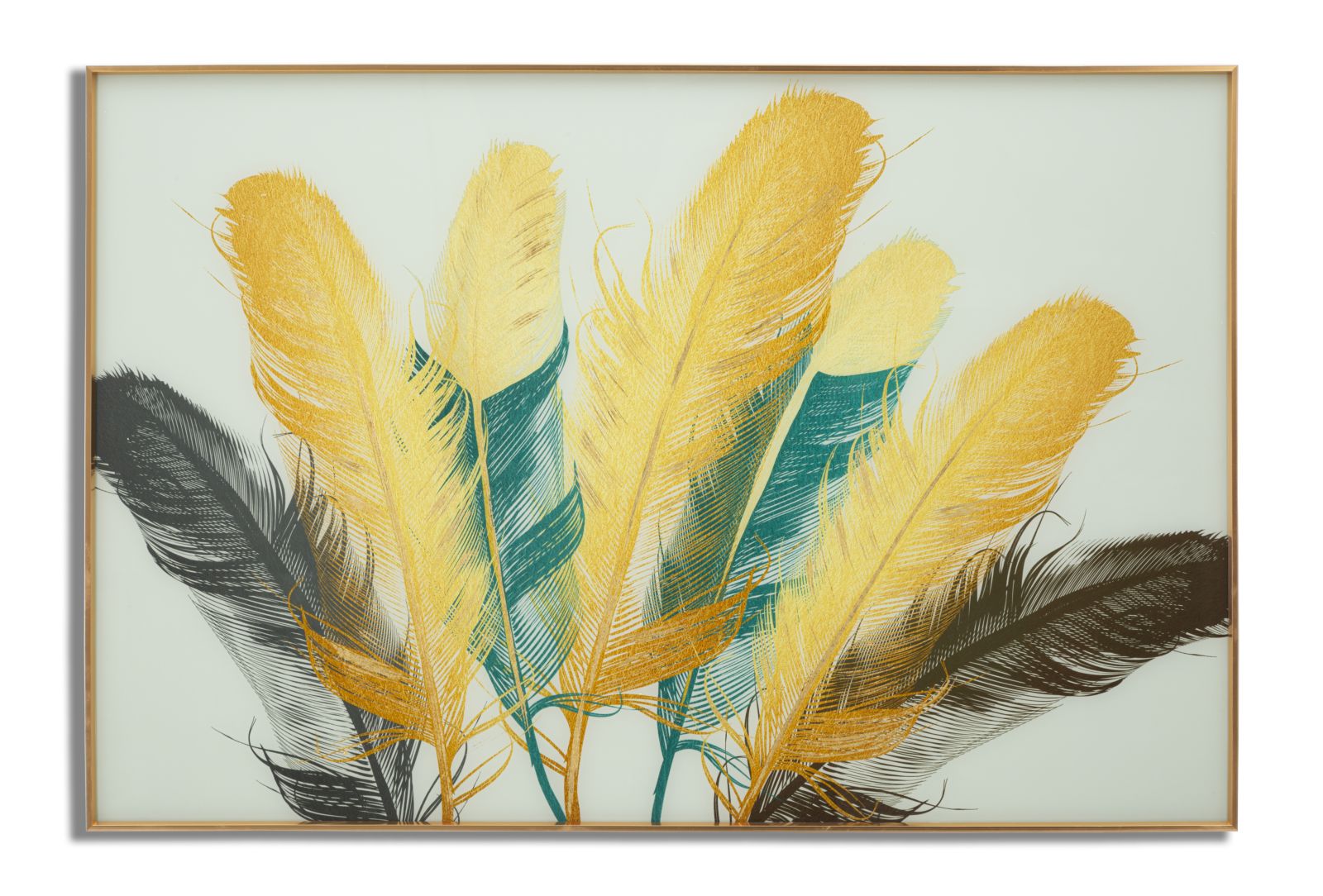 Dekoratívny obraz C Cornice Feathers Mauro Ferretti 120×3,5×80 cm
