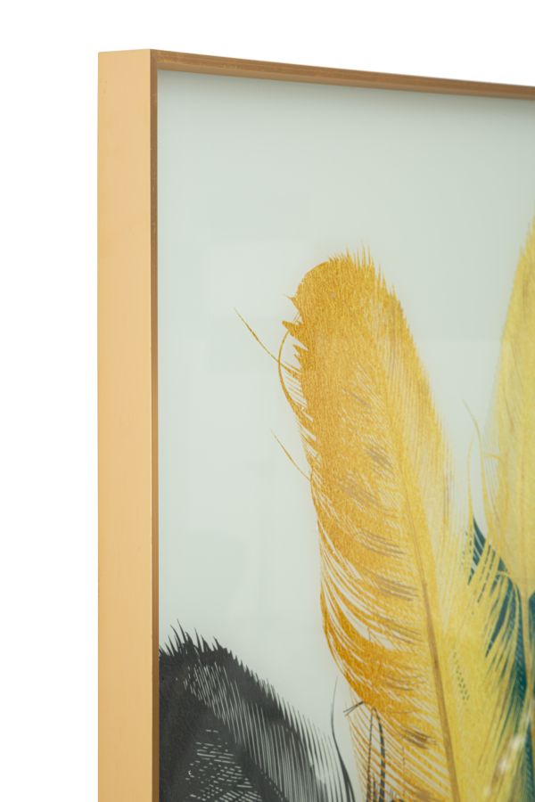 Dekoratívny obraz C Cornice Feathers Mauro Ferretti 120×3,5×80 cm