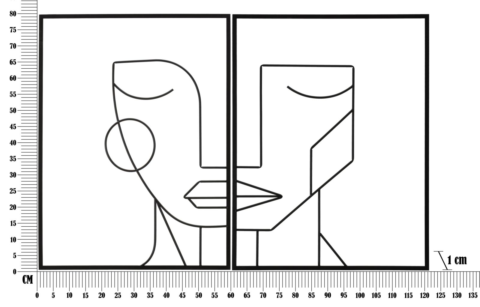 Dekoratívny panel 2ks Tribal Mauro Ferretti, čierny