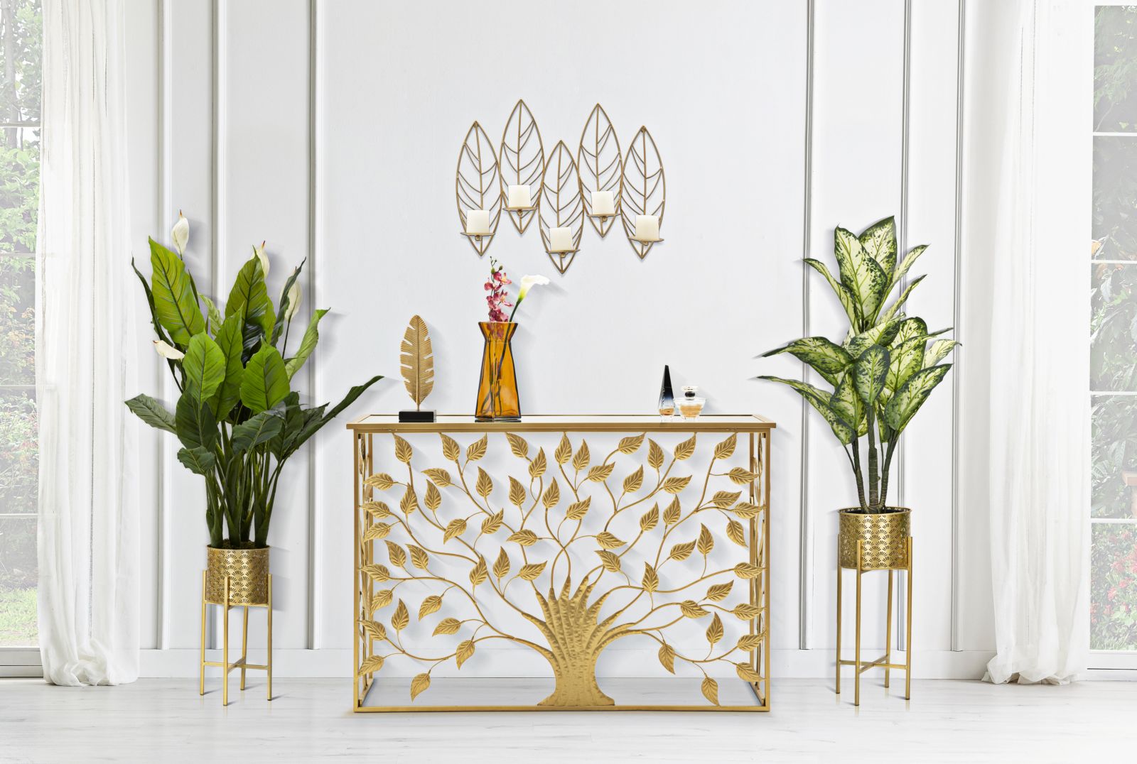 Svietnik P Cand Leaf Mauro Ferretti, zlatý