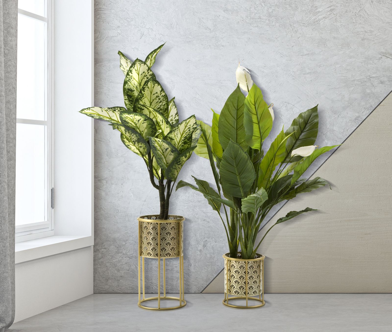 Dekoratívne vázy 2ks P Golvy Mauro Ferretti, zlaté