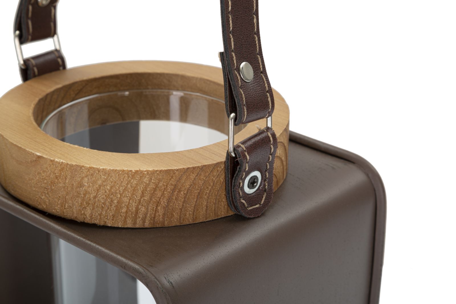 Dekoratívny lampáš Glass Mauro Ferretti, hnedý