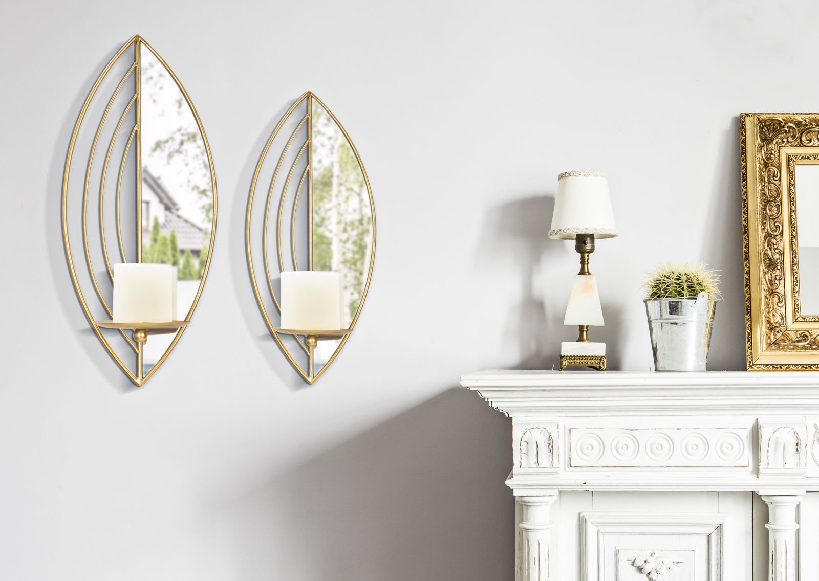 Svietniky P Cand Leaf Mauro Ferretti ,zlatý